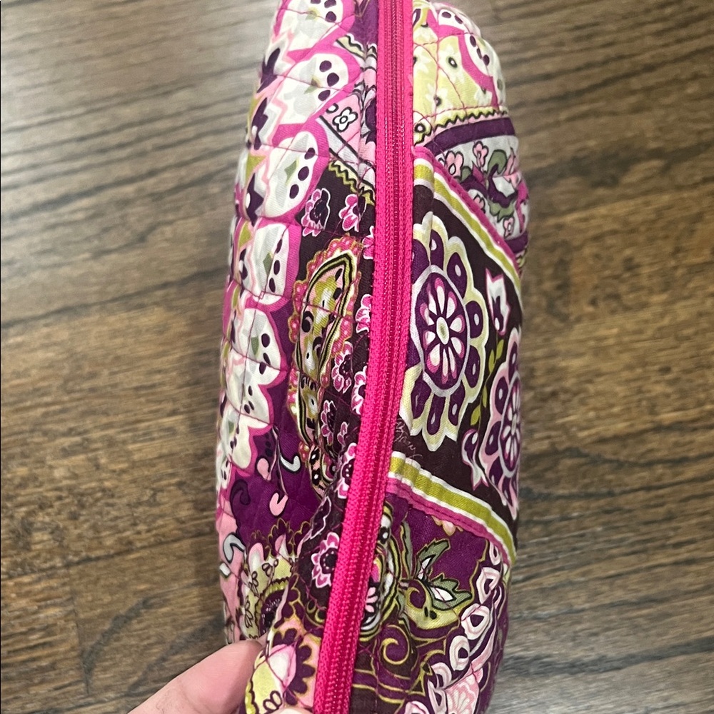 Vera Bradley Floral Pink and Purple Cosmetic Case - Picture 4 of 6